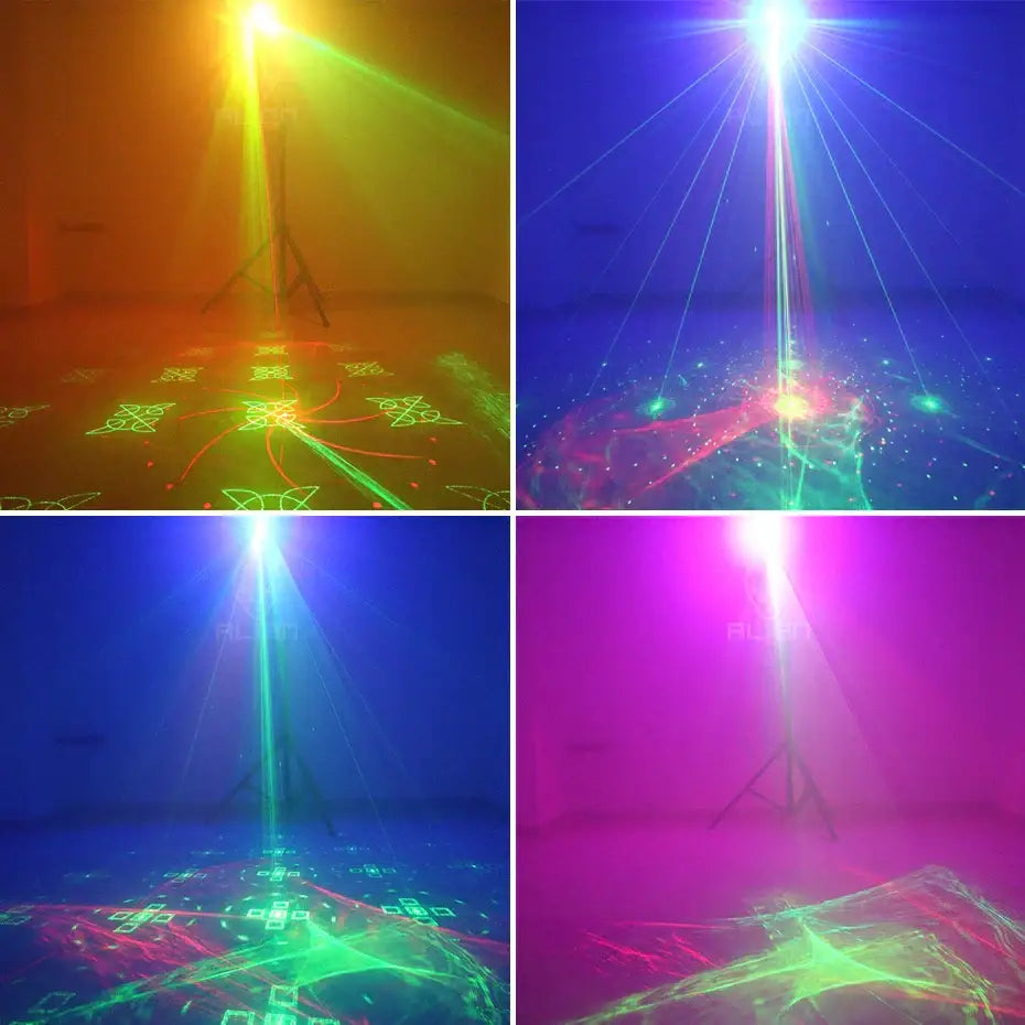 Mini black aurora laser light projector for bedroom party lighting