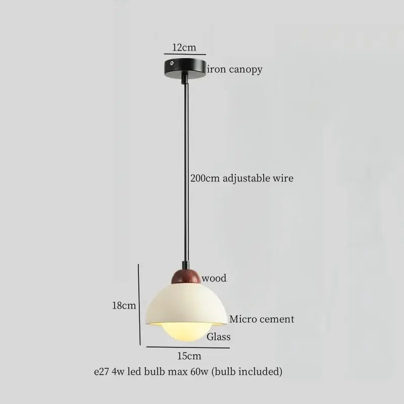 Minimalist beige decorbites cement led pendant lights kitchen decor