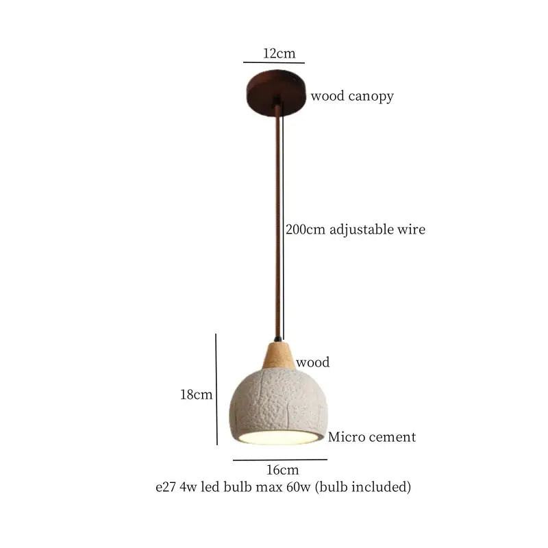 Minimalist beige decorbites cement led pendant lights kitchen decor