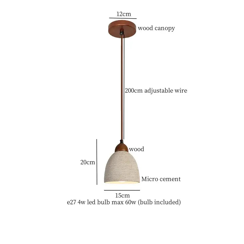 Minimalist beige decorbites cement led pendant lights kitchen decor