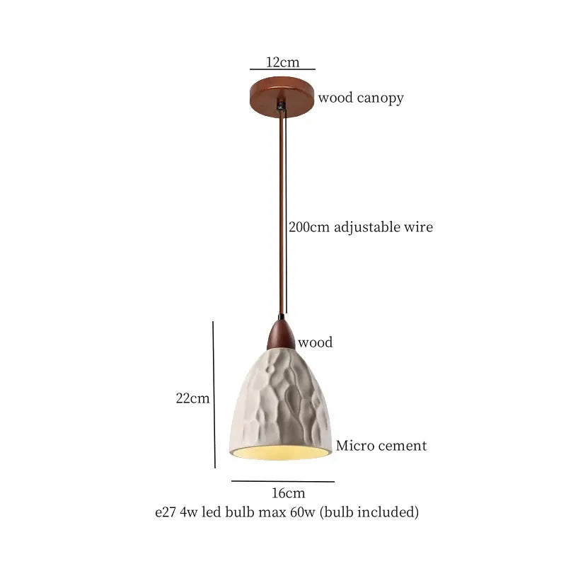 Minimalist beige decorbites cement led pendant lights kitchen decor