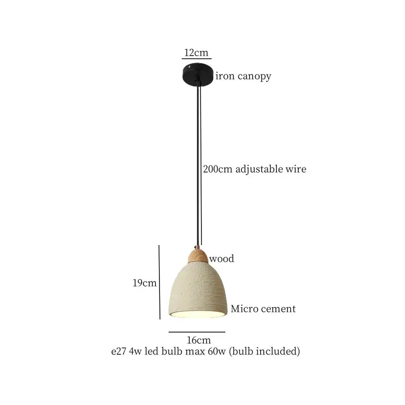 Minimalist beige decorbites cement led pendant lights kitchen decor