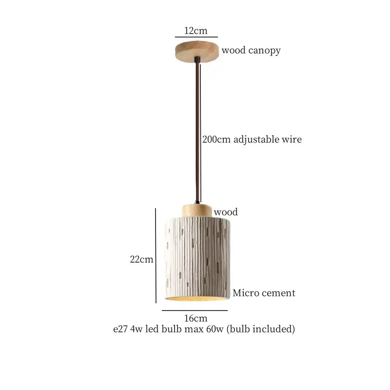 Minimalist beige decorbites cement led pendant lights kitchen decor