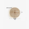 Minimalist beige travertine led wall lights bedroom stone clock