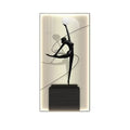 Minimalist black abstract figure luminous canvas wall lamp living room