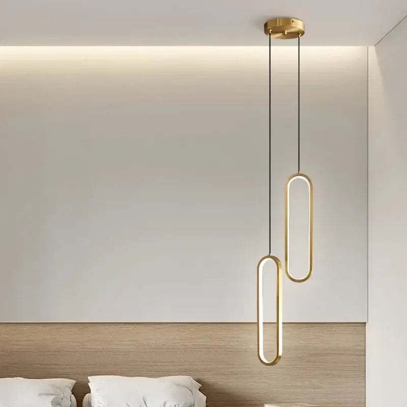 Minimalist black aluminium led chandelier for dining room