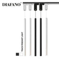 Minimalist black aluminum led ceiling rail track spotlights kitchen