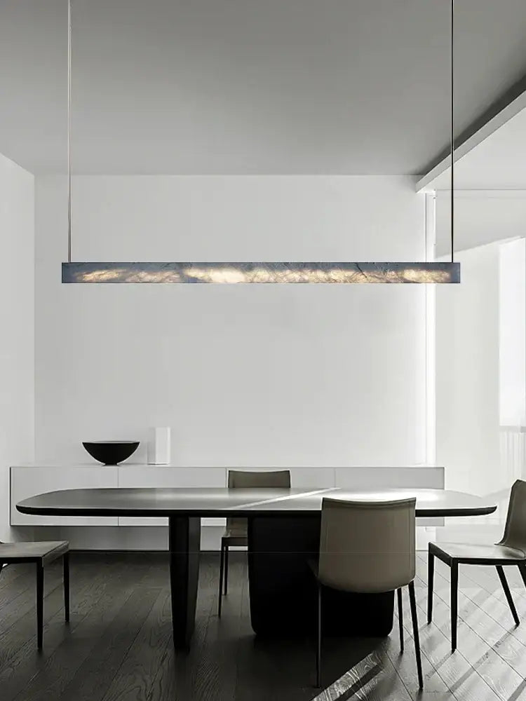 Minimalist black and amber marble design pendant light for office
