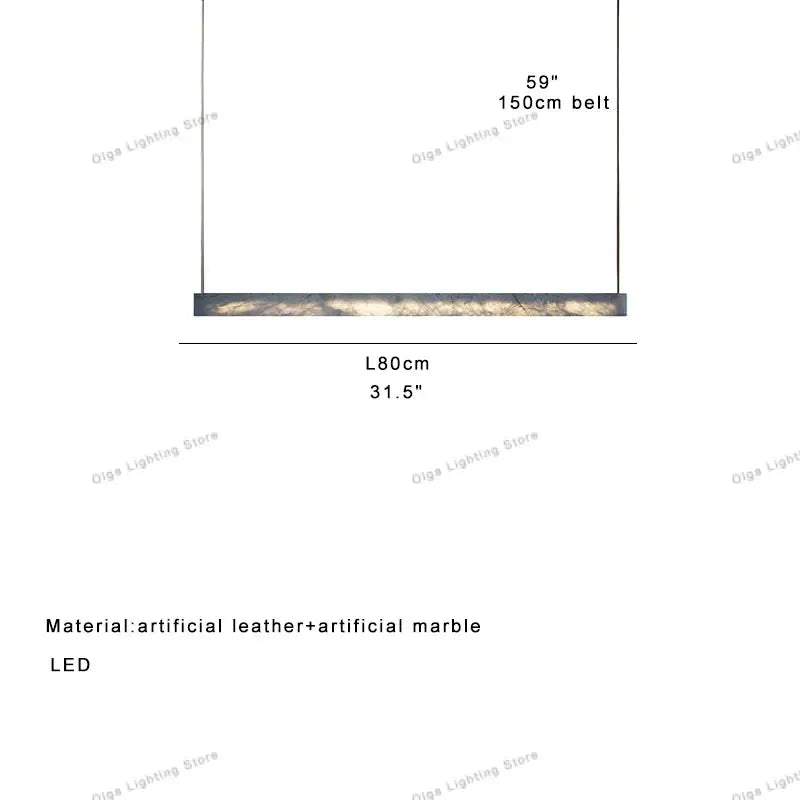Minimalist black and amber marble design pendant light for office