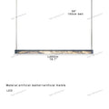Minimalist black and amber marble design pendant light for office