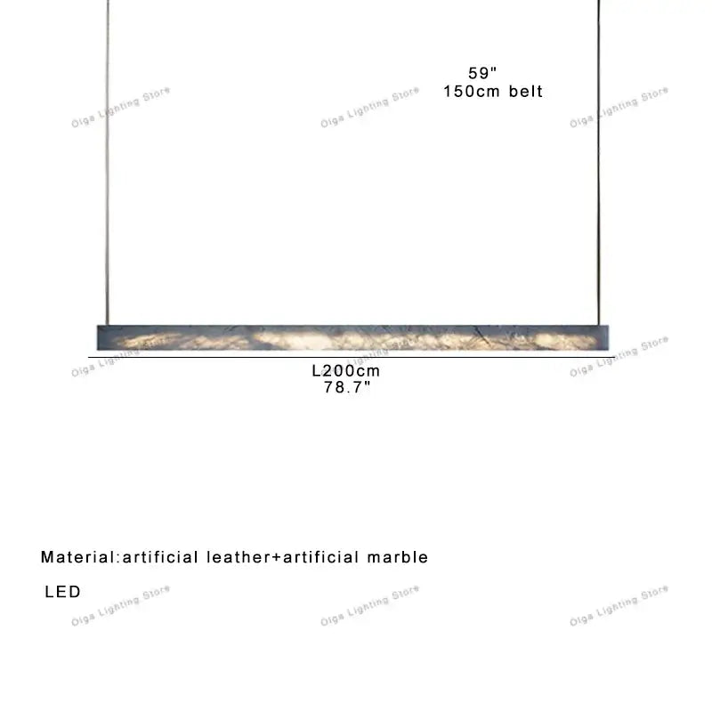 Minimalist black and amber marble design pendant light for office