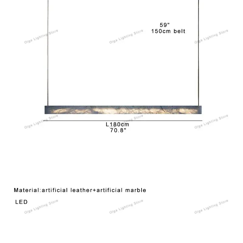 Minimalist black and amber marble design pendant light for office