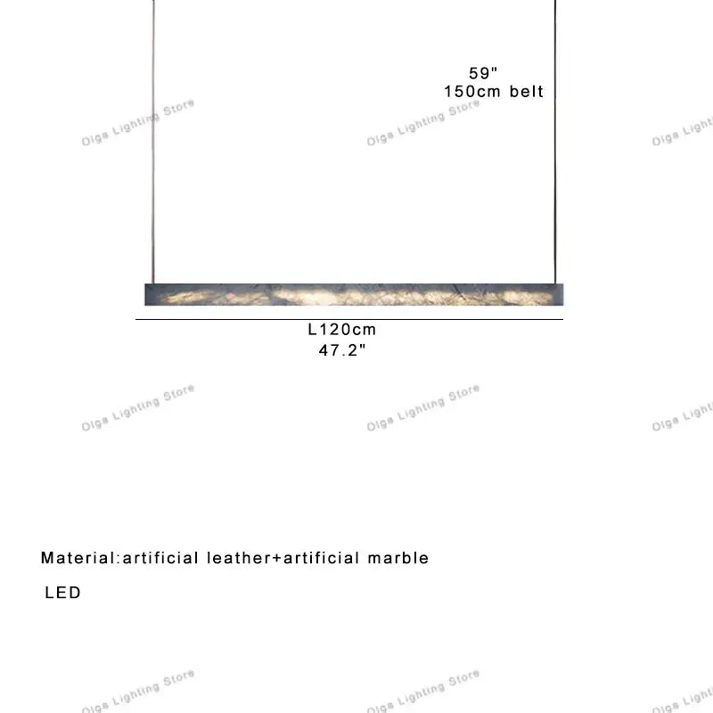 Minimalist black and amber marble design pendant light for office