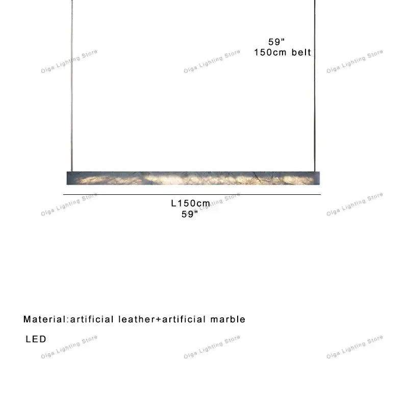 Minimalist black and amber marble design pendant light for office