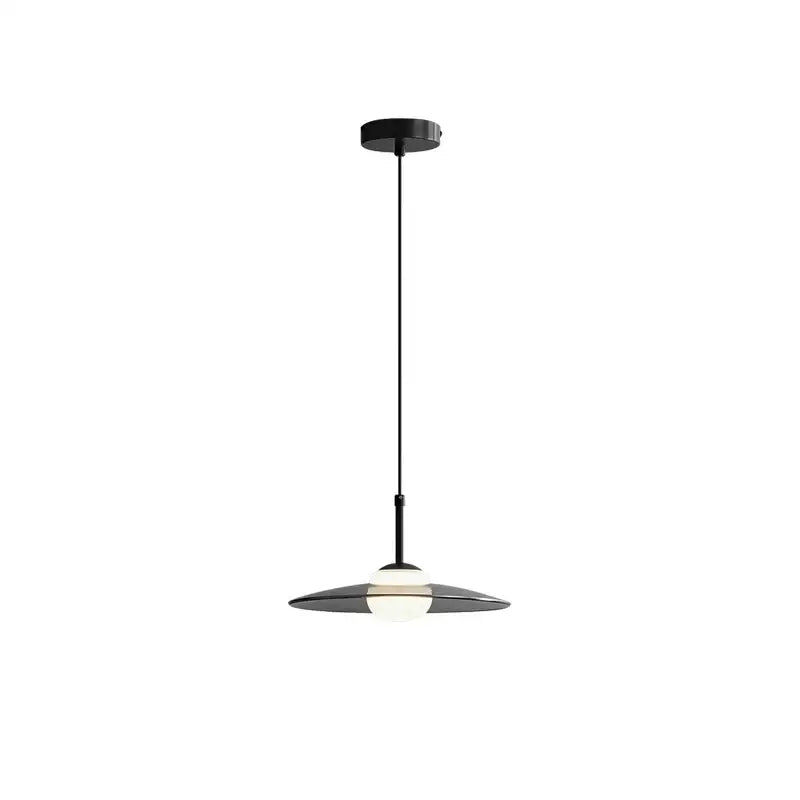 Minimalist black and copper glass pendant lamp bedroom light