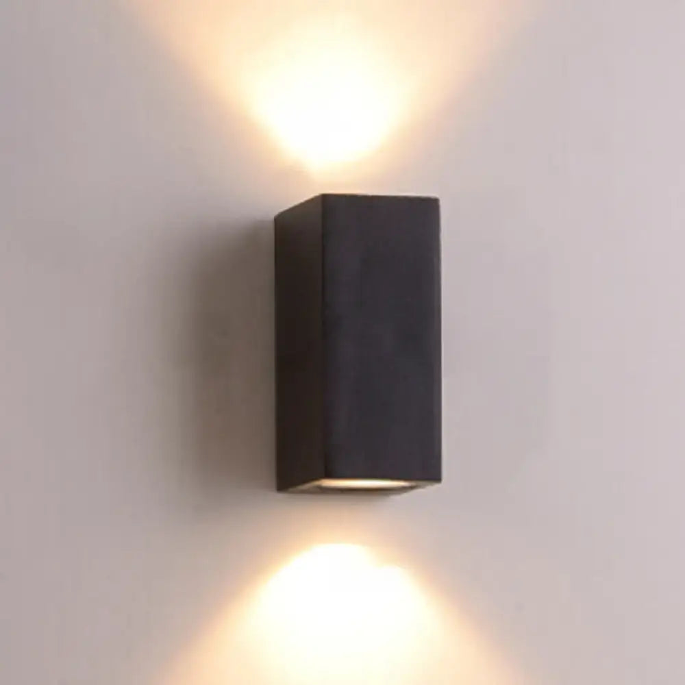 Minimalist black & brass led flush mount wall sconce – corridor light