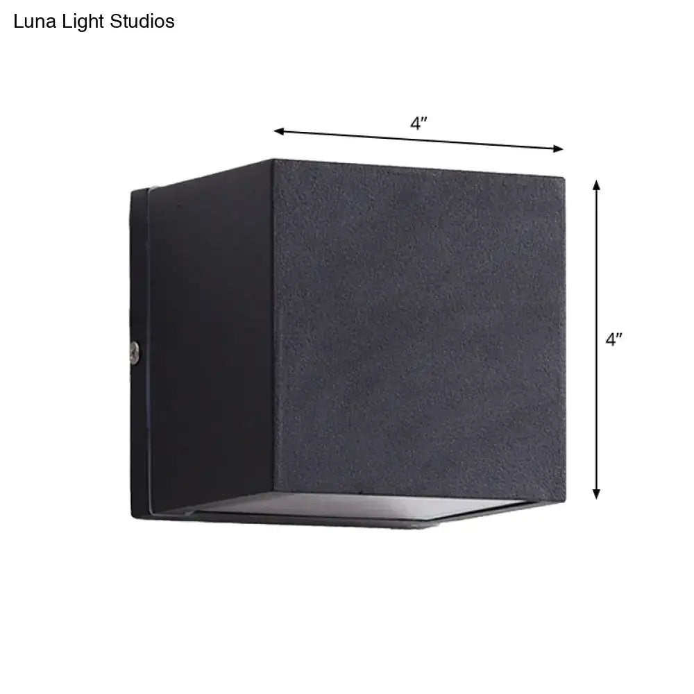 Minimalist black & brass led flush mount wall sconce – corridor light