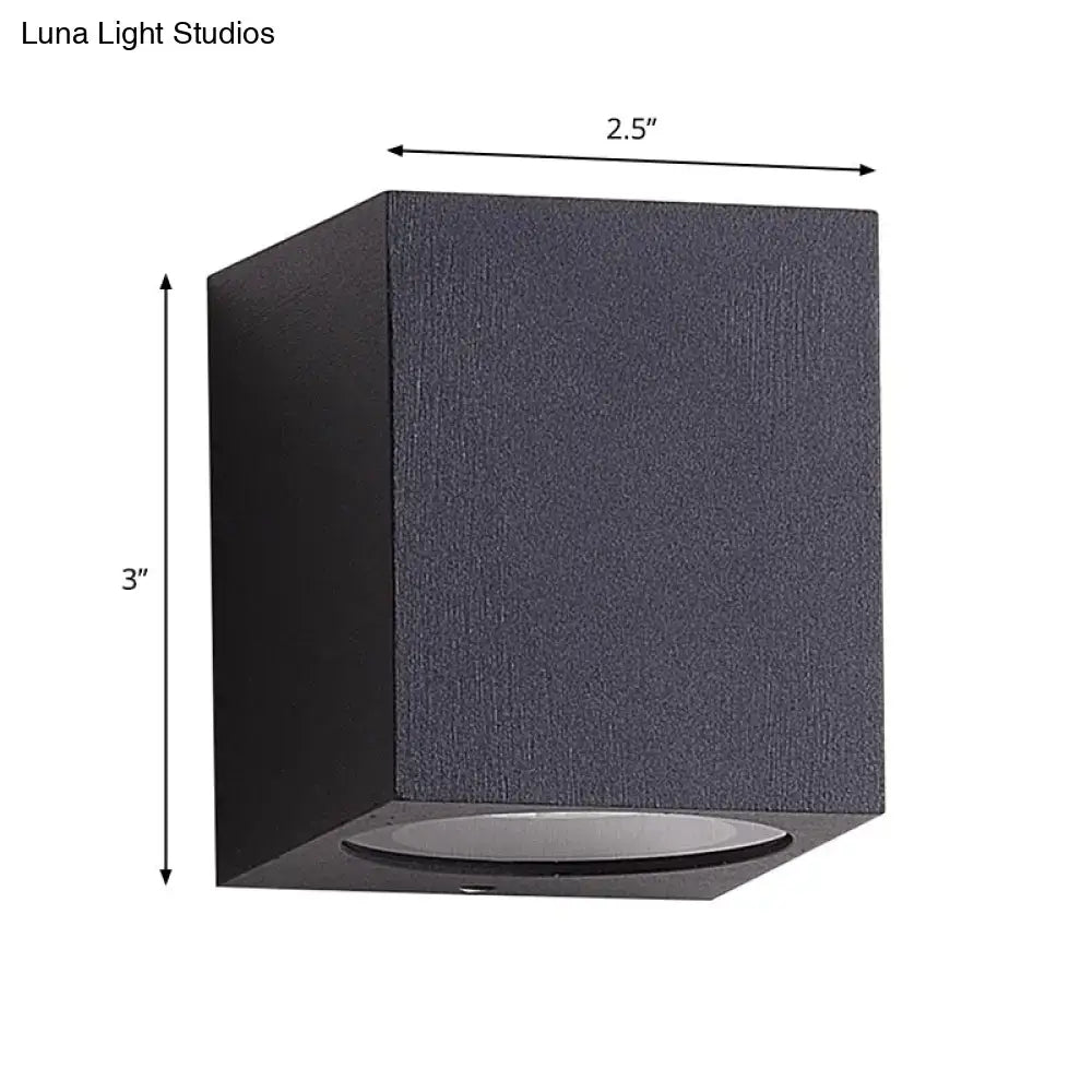 Minimalist black & brass led flush mount wall sconce – corridor light