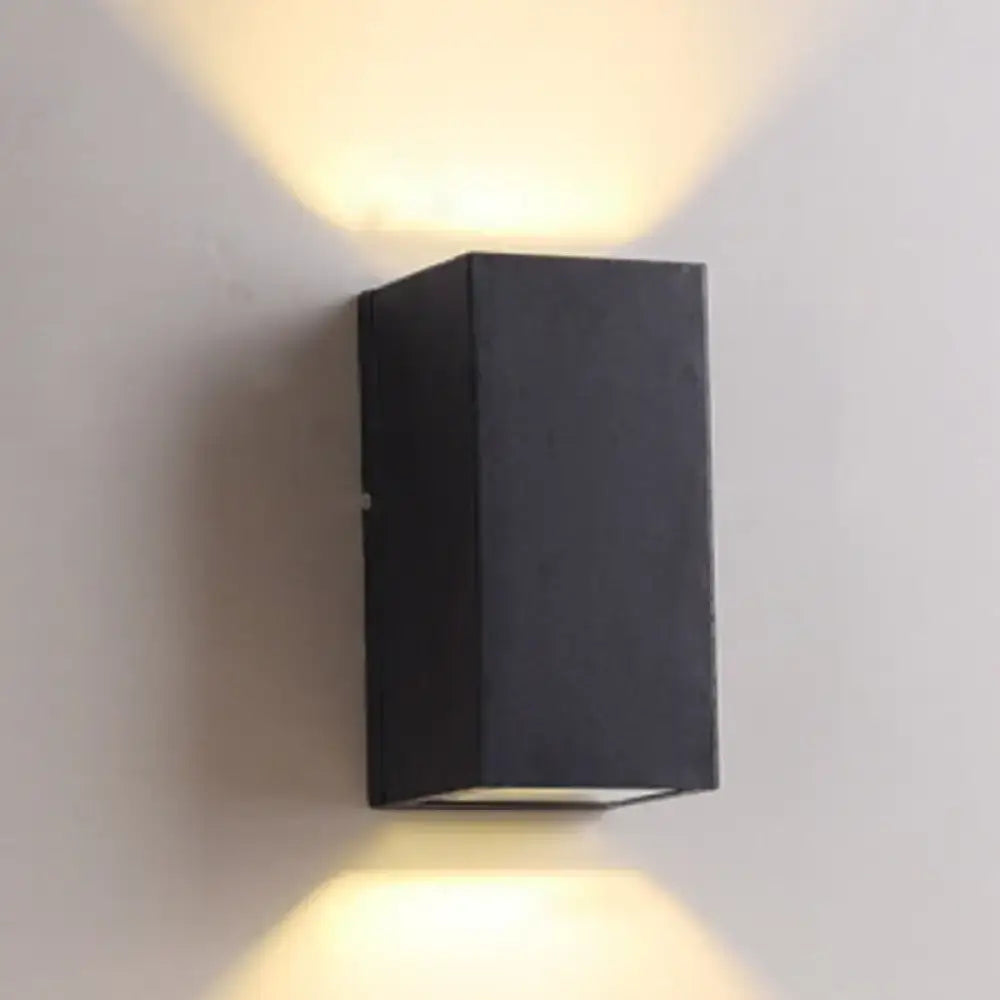 Minimalist black & brass led flush mount wall sconce – corridor light