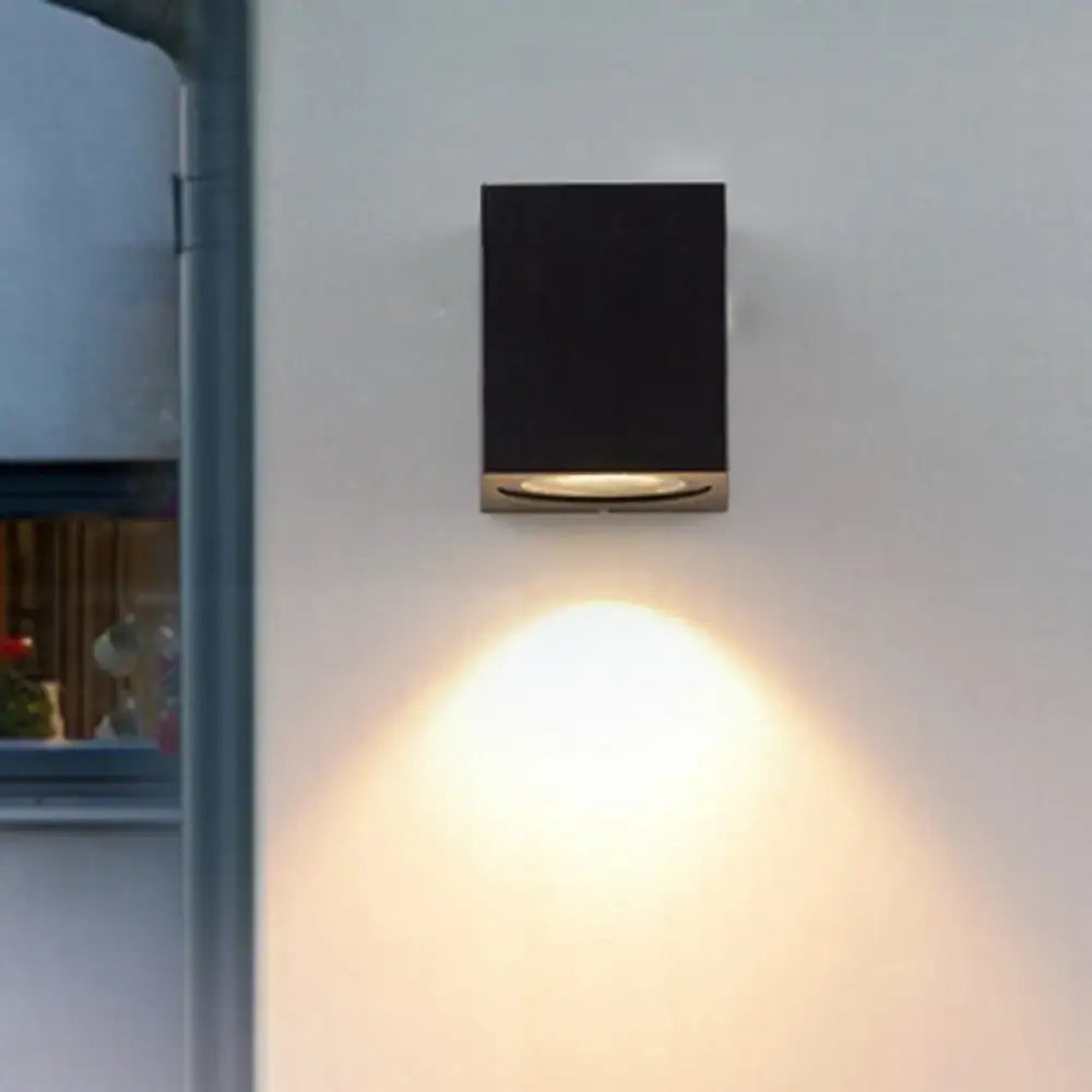 Minimalist black & brass led flush mount wall sconce – corridor light