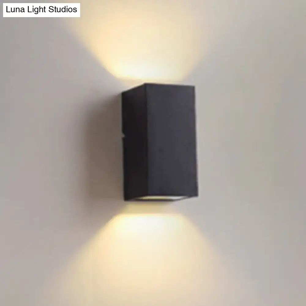 Minimalist black & brass led flush mount wall sconce – corridor light