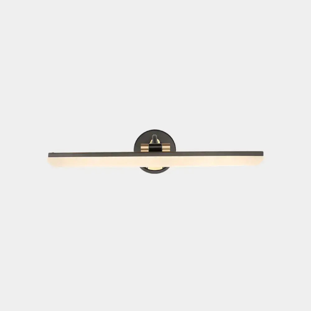 Minimalist black & brass swing arm wall mounted vanity light bathroom