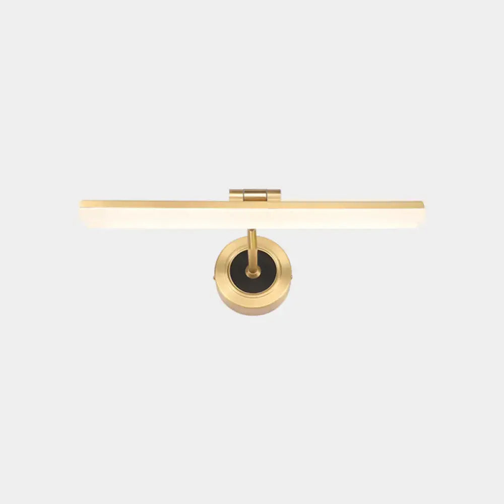 Minimalist black & brass swing arm wall mounted vanity light bathroom