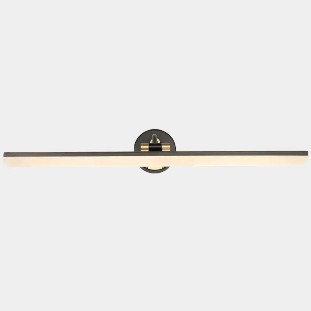 Minimalist black & brass swing arm wall mounted vanity light bathroom
