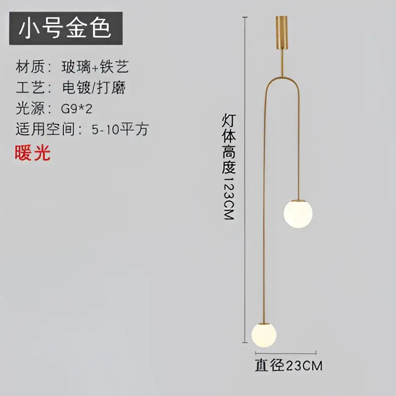 Minimalist black bronze glass ball pendant light for living room