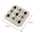 Minimalist black & clear geometric glass bead chess set living room