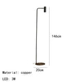 Minimalist black decorbites brass floor light bedroom curved lamp