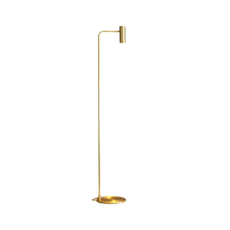 Minimalist black decorbites brass floor light bedroom curved lamp