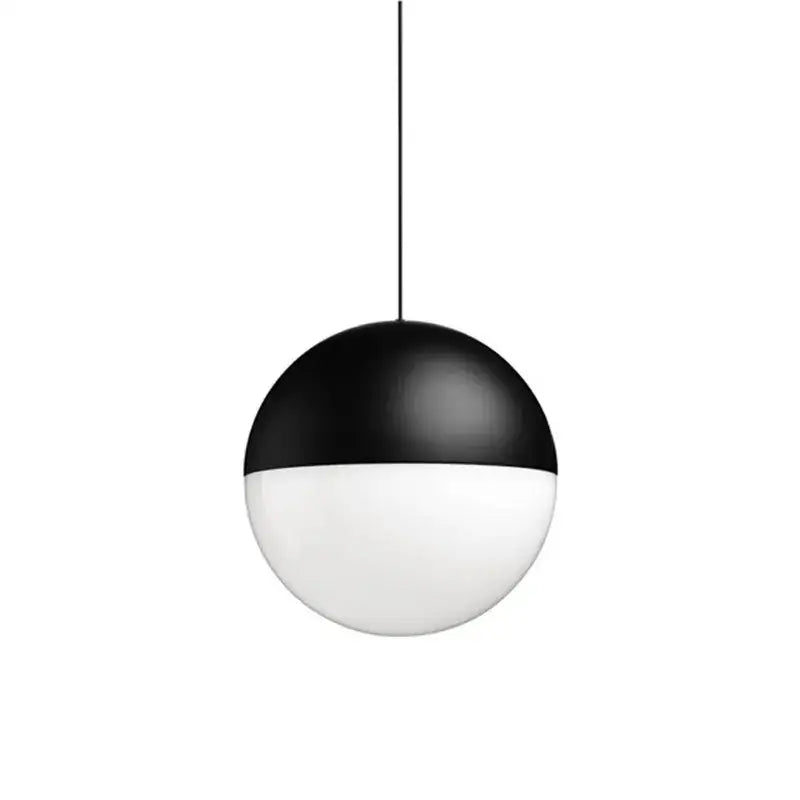 Minimalist black geometric glass ball led chandelier living room