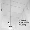 Minimalist black geometric glass ball led chandelier living room