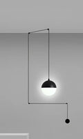Minimalist black glass ball pendant light kitchen led chandelier