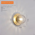 Minimalist black & gold led wall lamp for living room globe sconce
