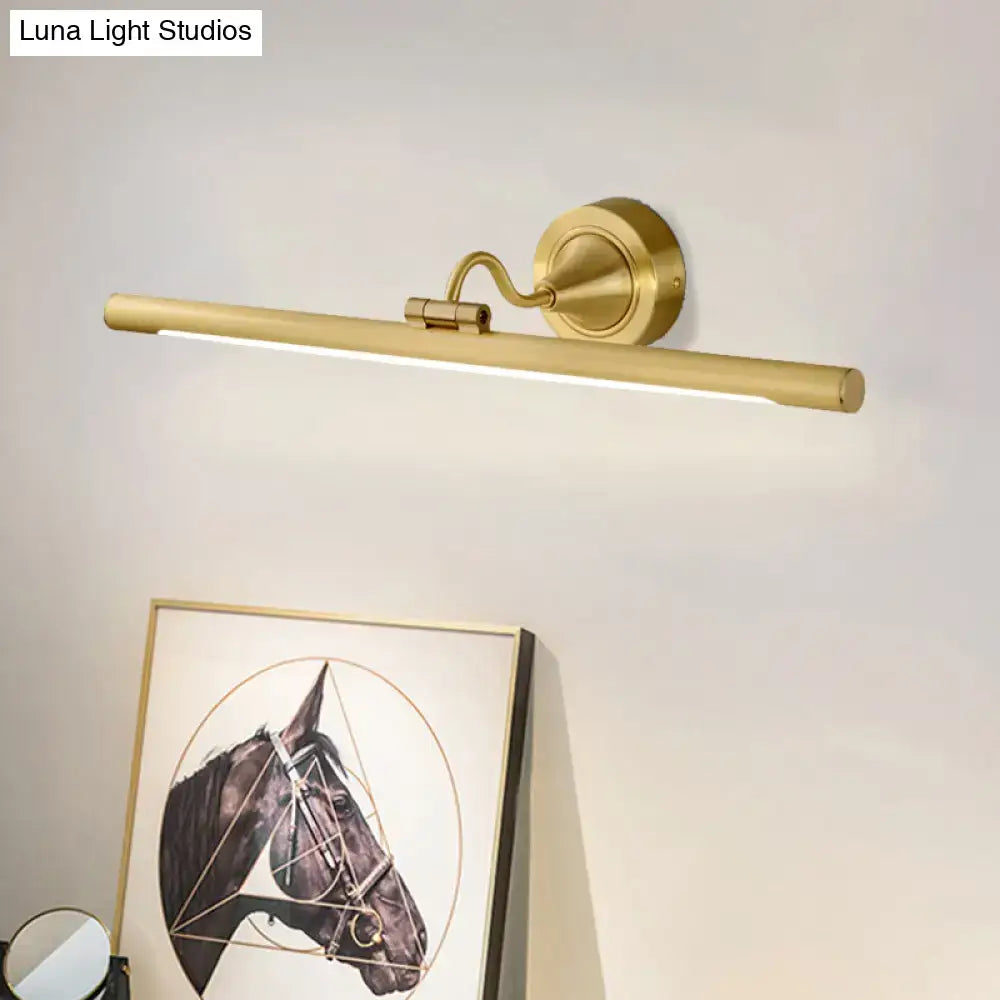 Minimalist black & gold led wall sconce bedroom 110v-120v light