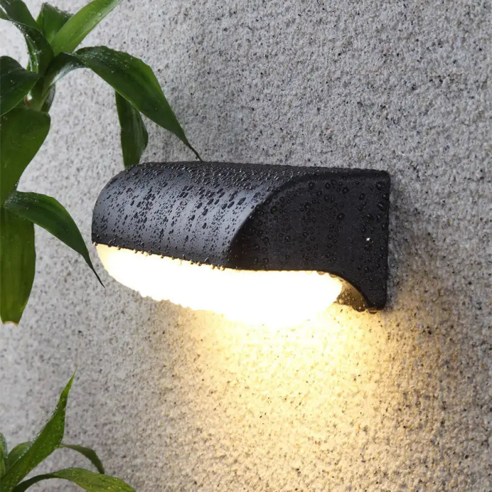 Minimalist black led wall sconce capsule yard fixture 220v-240v