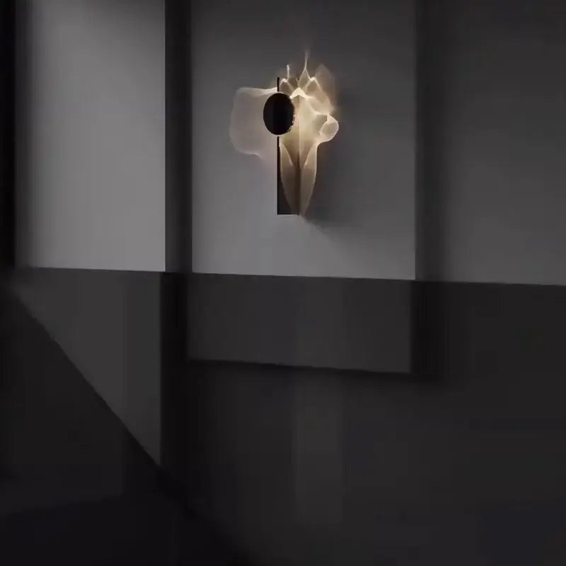 Minimalist black led wall sconce living room ambient light