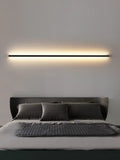 Minimalist black linear led wall lamp for bedroom warm glow