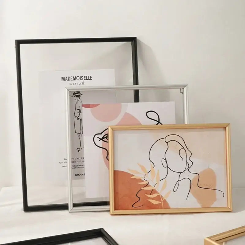 Minimalist black mademoiselle hangable picture frame bedroom art