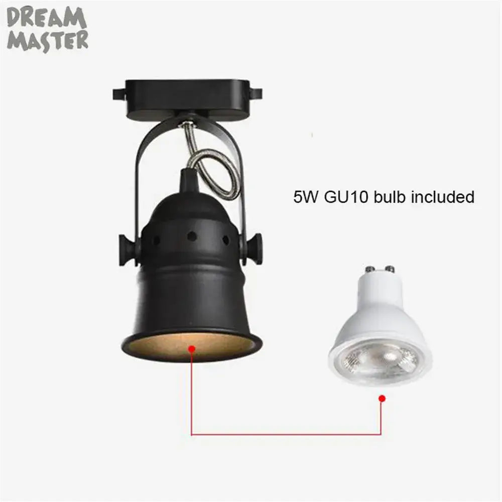 Minimalist black matte led ceiling spotlight – kitchen gu10 5w led