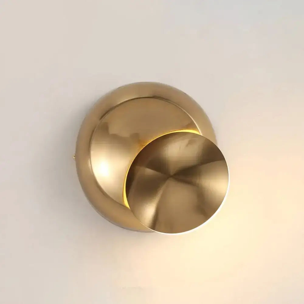 Minimalist black moon shaped sconce lighting – bedroom wall lamp