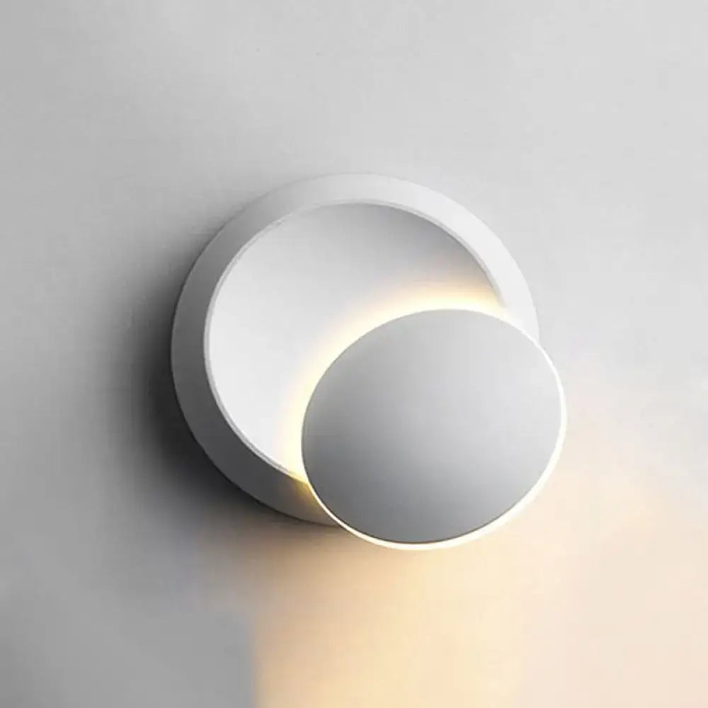 Minimalist black moon shaped sconce lighting – bedroom wall lamp