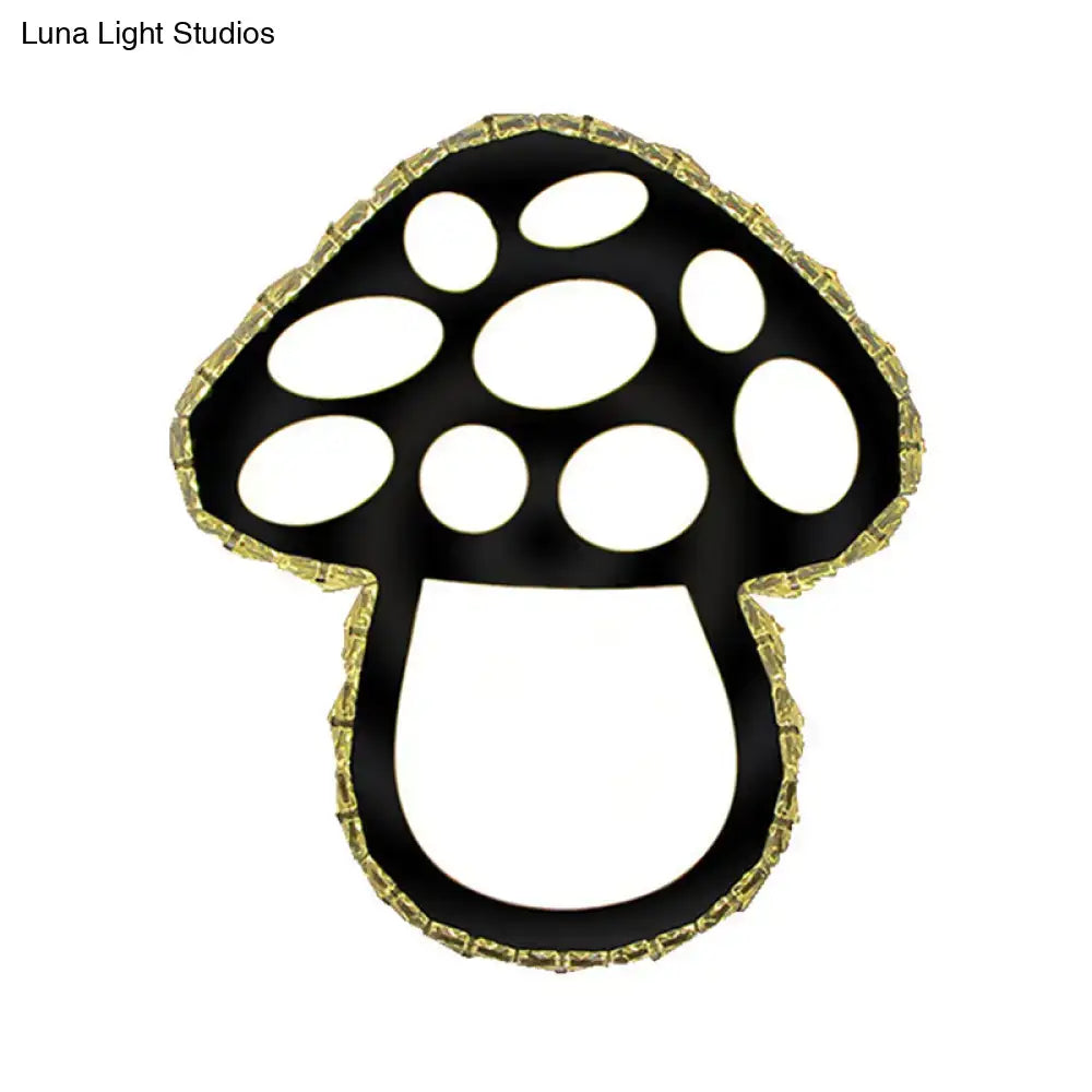 Minimalist black mushroom led wall sconce bedroom accent light