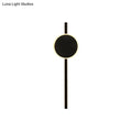 Minimalist black nordic led flush wall sconce bedroom light