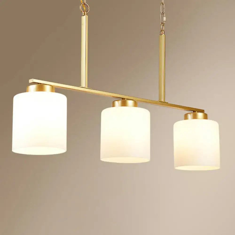 Minimalist black opal frosted glass island lighting fixture kitchen