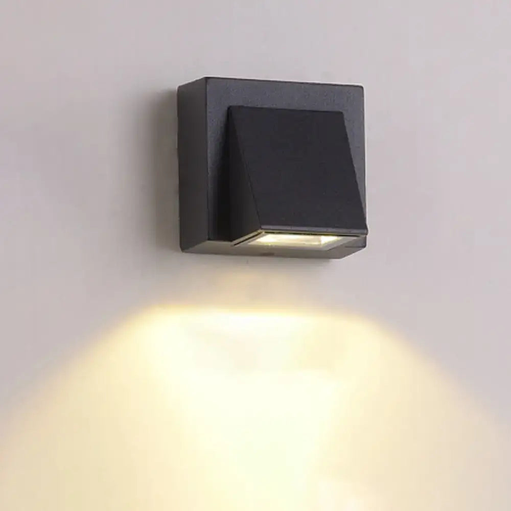 Minimalist black triangle aluminum flush wall lamp corridor light