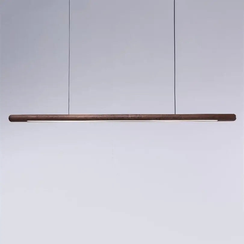 Minimalist black walnut wood pendant light for dining room