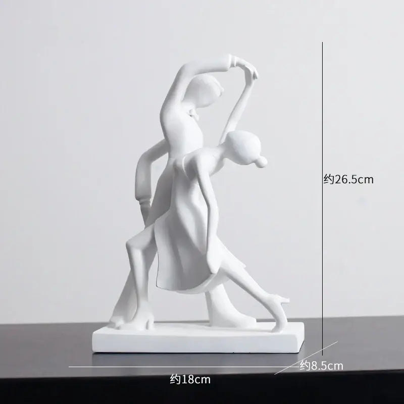 Minimalist black & white abstract resin sculpture living room decor